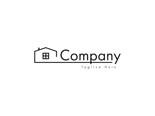 Vector diseño creativo del logotipo de la propiedad inmobiliaria