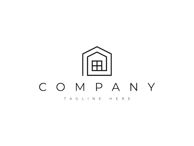 Vector diseño creativo del logotipo de la propiedad inmobiliaria