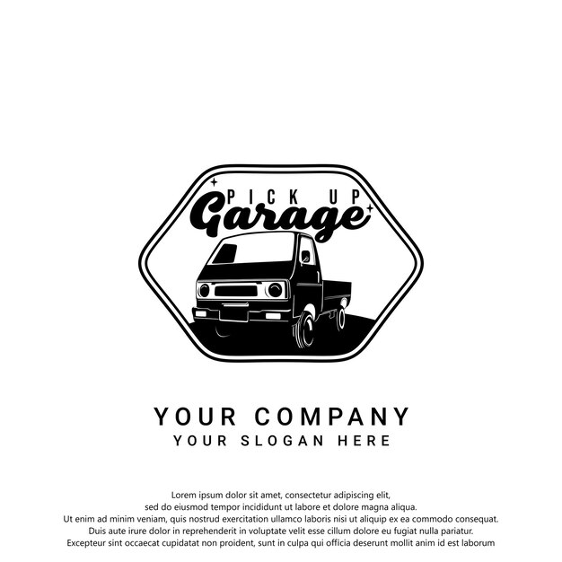 Diseño creativo de logotipo para su mini garaje de recogida