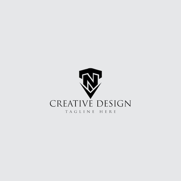 Diseño creativo del logotipo del techo NVT