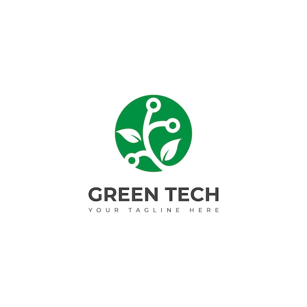 Diseño creativo del logotipo de la tecnología verde