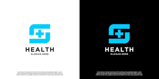 Vector diseño creativo del logotipo de la última salud