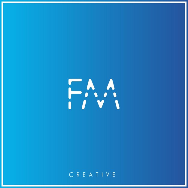 Diseño creativo del logotipo de este último Premium Vector FM Creative Logo Vector Ilustración letras del logotipo Logotipo