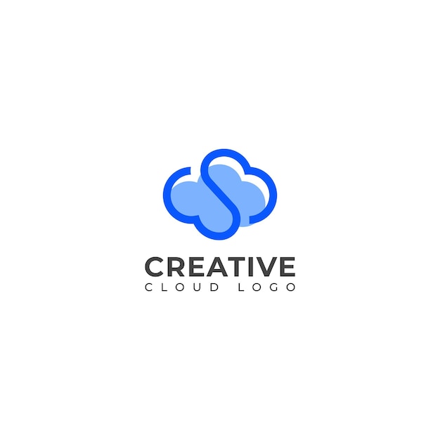 Diseño creativo del logotipo del vector de la nube