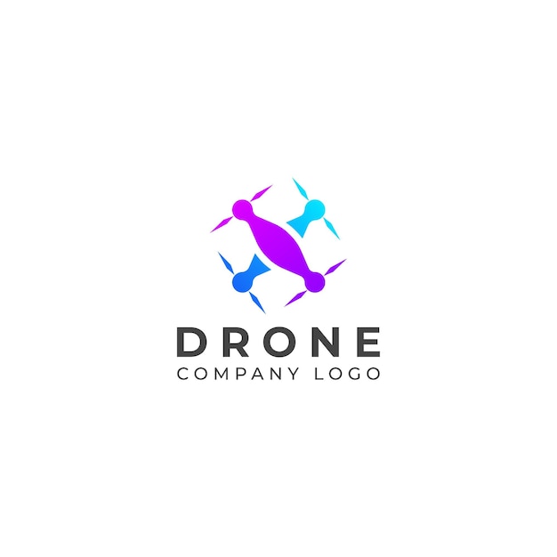 Diseño creativo del logotipo vectorial de drones