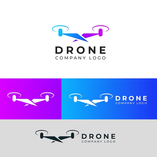 Diseño creativo del logotipo vectorial de drones