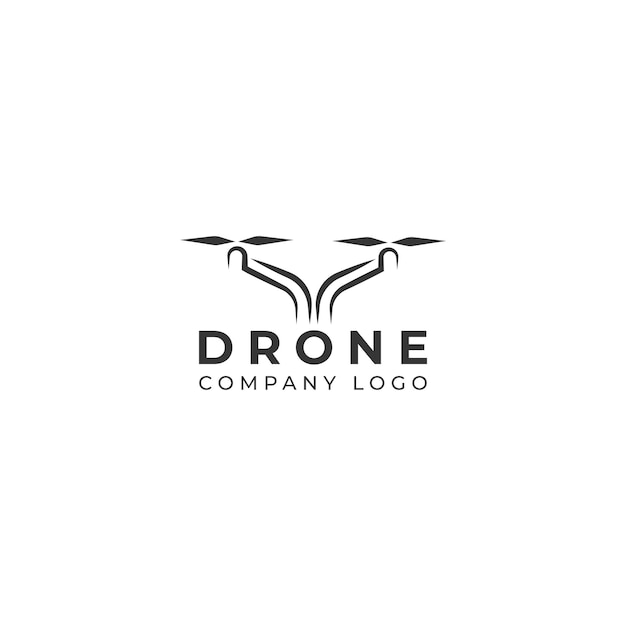 Diseño creativo del logotipo vectorial de drones
