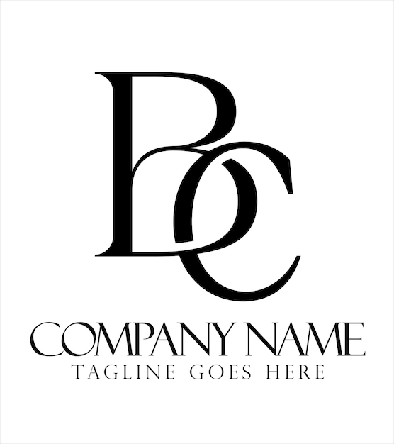 Diseño creativo de logotipo vectorial de letras BC o CB para una boutique de joyería de moda de lujo y una startup