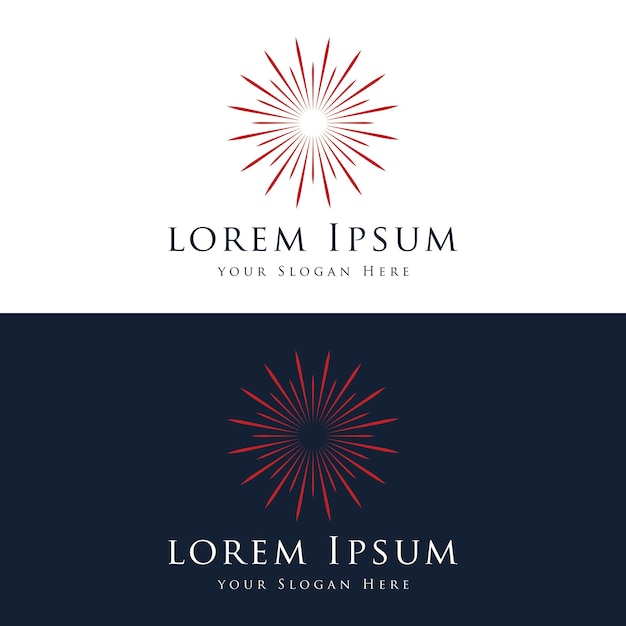 Diseño creativo de logotipos de chispas coloridas en estilo moderno Logotipo para marcas de negocios celebración de fuegos artificiales estrellas