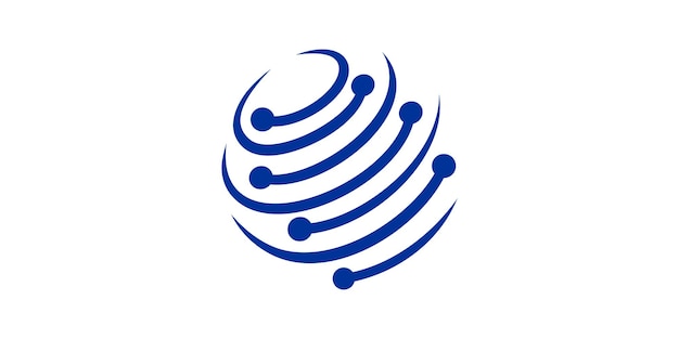 Diseño creativo de logotipos, diseño global de tecnología, plantilla de logotipo, icono de símbolo, vector de idea creativa.