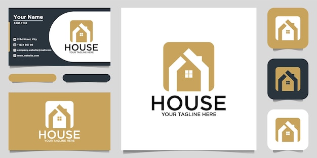 Diseño creativo de logotipos inmobiliarios. plantilla de logotipo inmobiliaria, apartamento, condominio, casa. diseño de logotipo y tarjeta de visita