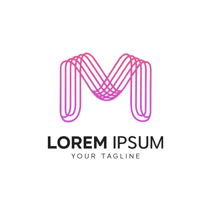 Vector diseño creativo de logotipos de la letra m para empresas