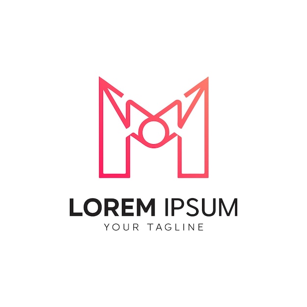 Diseño creativo de logotipos de la letra M para empresas