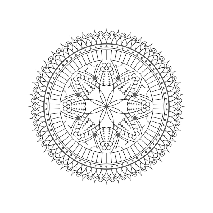 Diseño creativo de mandala indio.