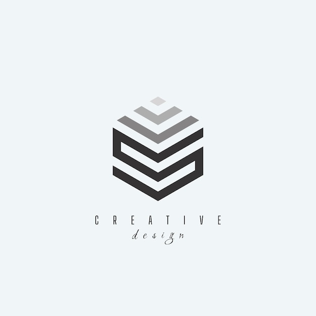 Diseño creativo y minimalista de la letra S L del logotipo editable en formato vectorial