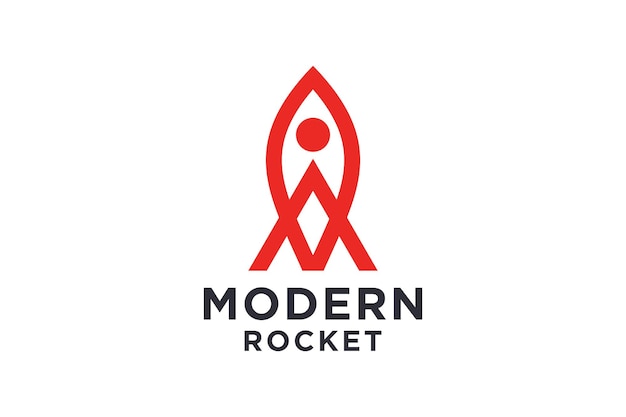Diseño creativo y moderno del logotipo del cohete