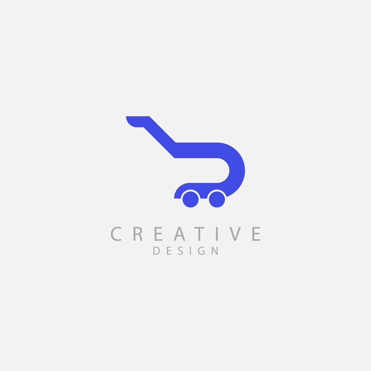 Vector diseño creativo y moderno del logotipo de comercio electrónico con letras b. logotipo de compras en línea.