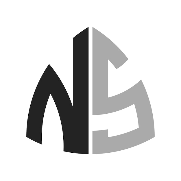 Diseño creativo moderno del logotipo de NS Icon para cualquier negocio y compañía