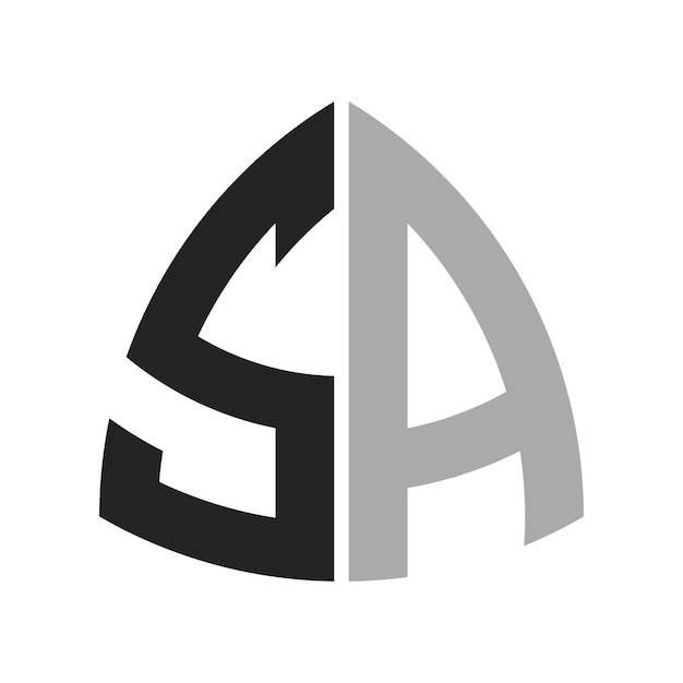Diseño creativo moderno del logotipo de SA Icon de la carta de SA para cualquier negocio y empresa
