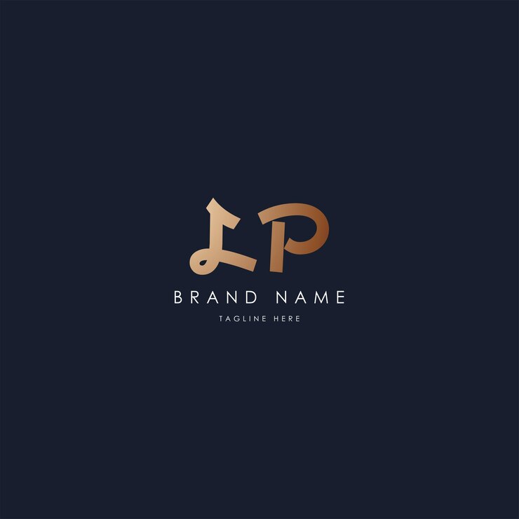Vector diseño creativo y moderno del logotipo vectorial de lp