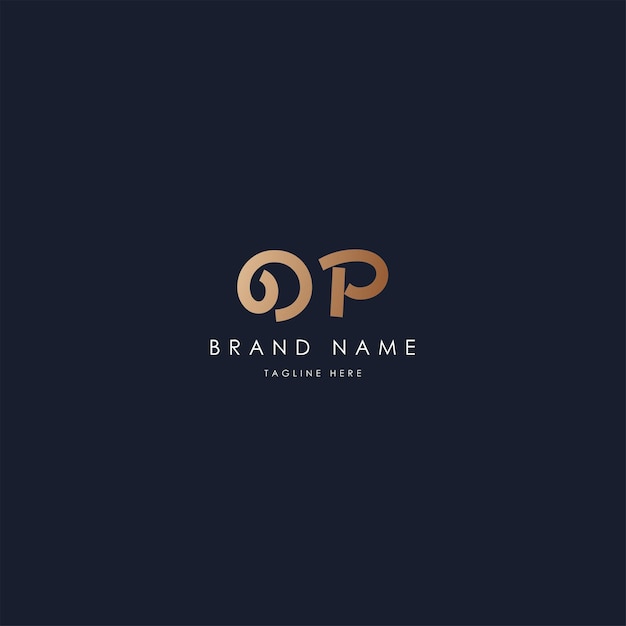 diseño creativo y moderno del logotipo vectorial del PO