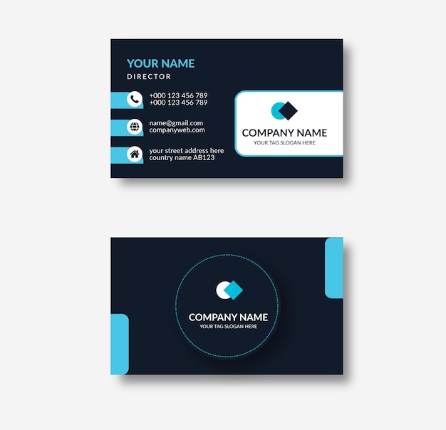 Diseño creativo moderno de tarjetas de visita