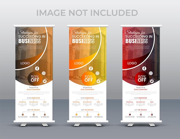 Diseño creativo de pancartas enrollables