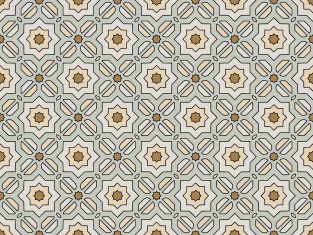 Diseño creativo de patrones arabescos sin costuras abstractos