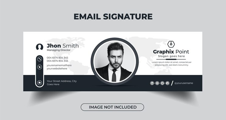Diseño creativo de plantilla de firma de correo electrónico o pie de página de correo electrónico y portada personal de Facebook Vector Premium