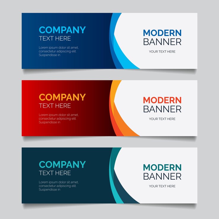 Diseño creativo de plantillas de pancartas corporativas