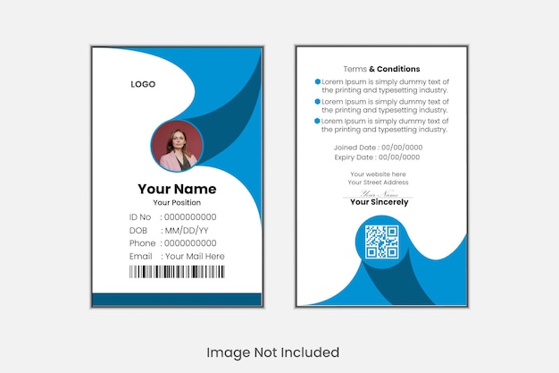 Diseño creativo de plantillas de tarjetas de identificación