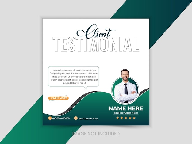 Diseño creativo de plantillas de testimonios de clientes