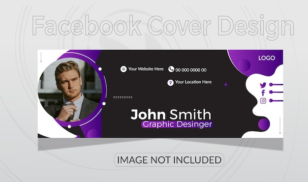 Diseño creativo de portada de Facebook para publicidad comercial Plantilla de diseño de portada digital de Facebook