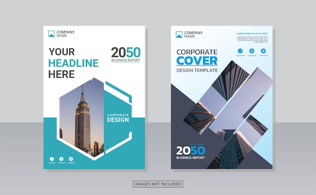 Vector diseño creativo de portada de libro corporativo.