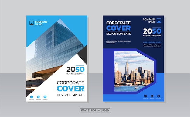 Diseño creativo de portada de libro corporativo.