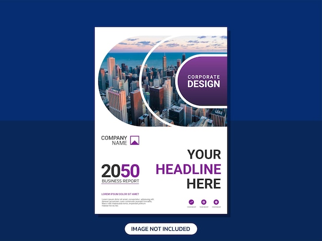 Diseño creativo de portada de libro corporativo.