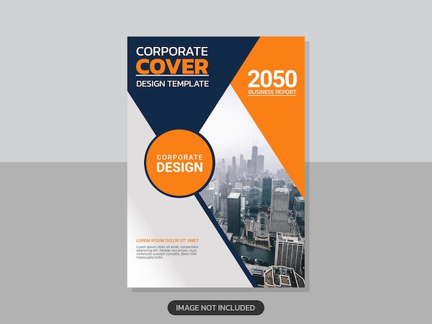 Diseño creativo de portada de libro corporativo.