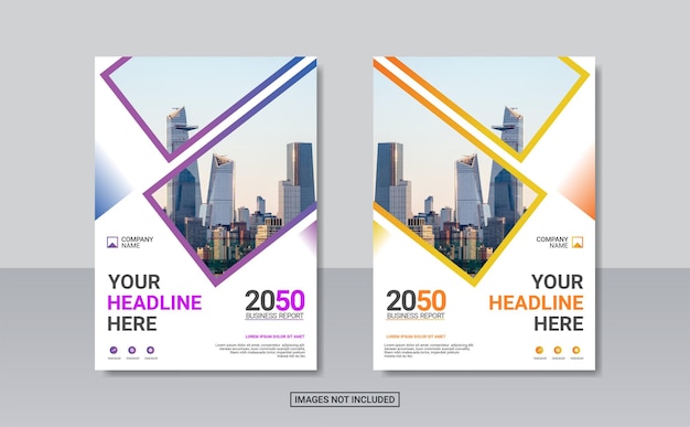 Diseño creativo de portada de libro corporativo.