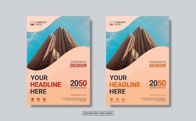 Diseño creativo de portada de libro corporativo.