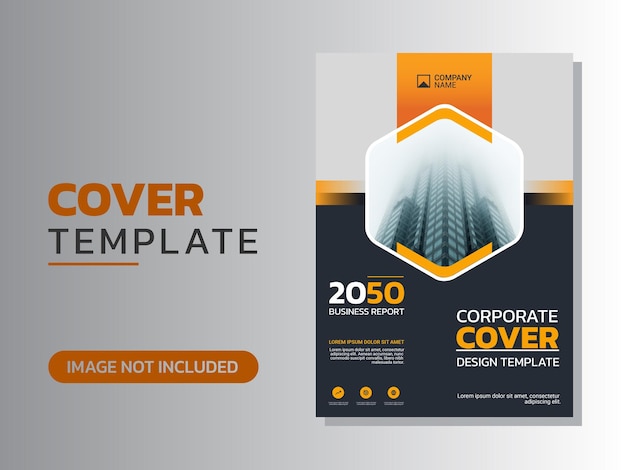 Diseño creativo de portada de libro corporativo.