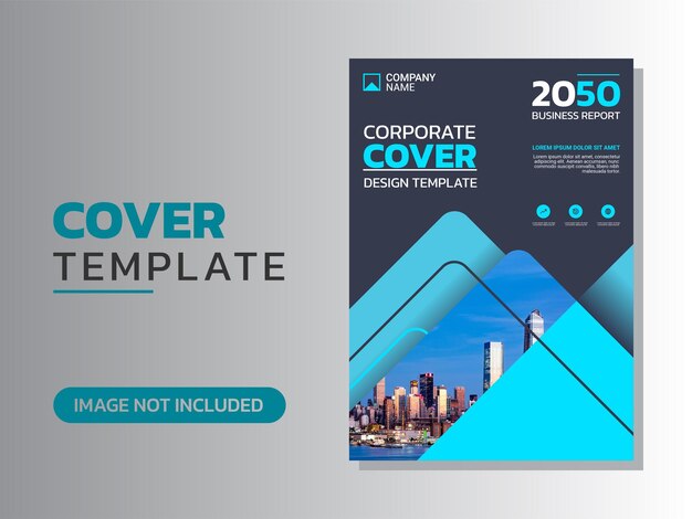 Diseño creativo de portada de libro corporativo.