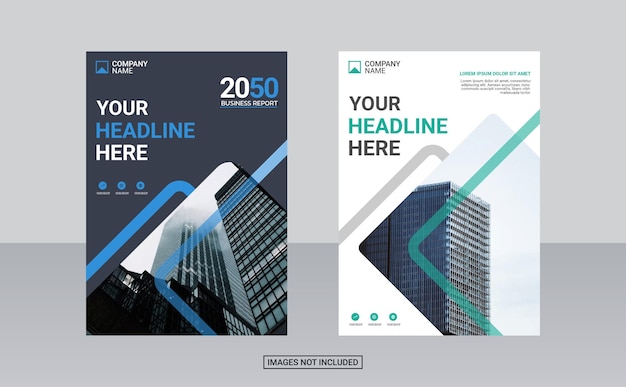 Diseño creativo de portada de libro corporativo.