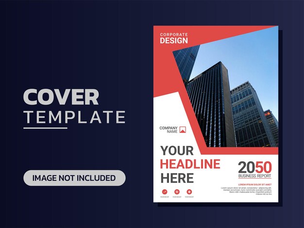 Diseño creativo de portada de libro corporativo.