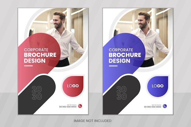 Diseño creativo de portadas de libros de negocios y plantilla de portada de folleto de perfil de empresa moderna