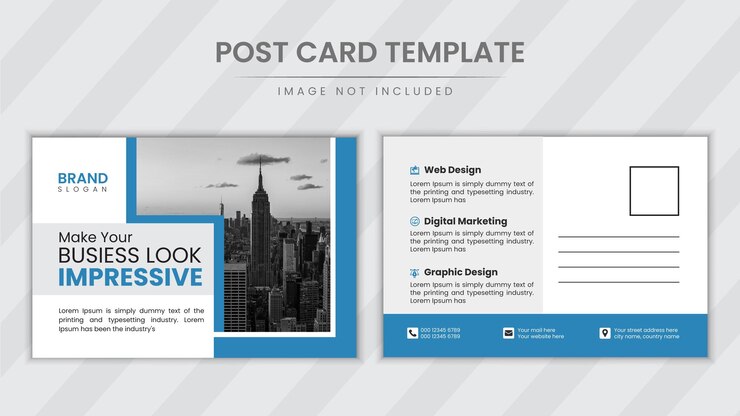 diseño creativo de postales corporativas de negocios.