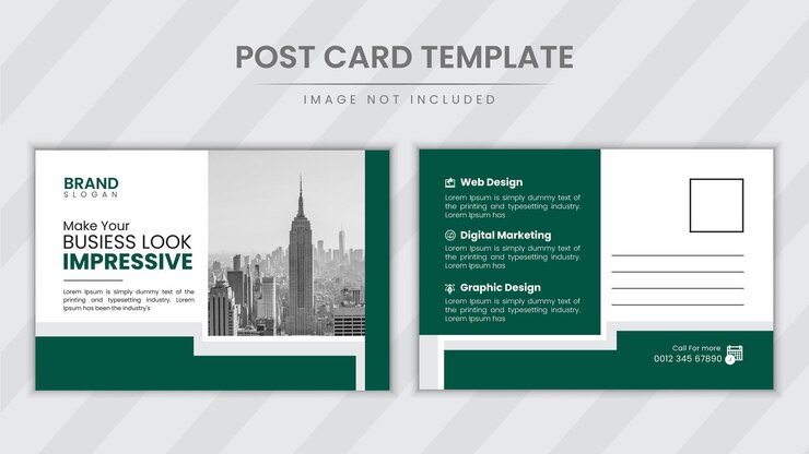 diseño creativo de postales corporativas de negocios.