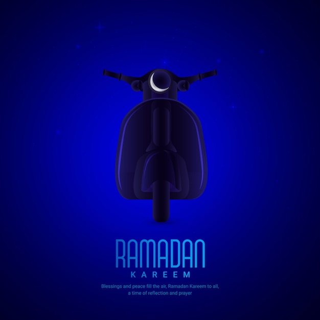 Vector diseño creativo de ramadan kareem para el vector de anuncios de redes sociales