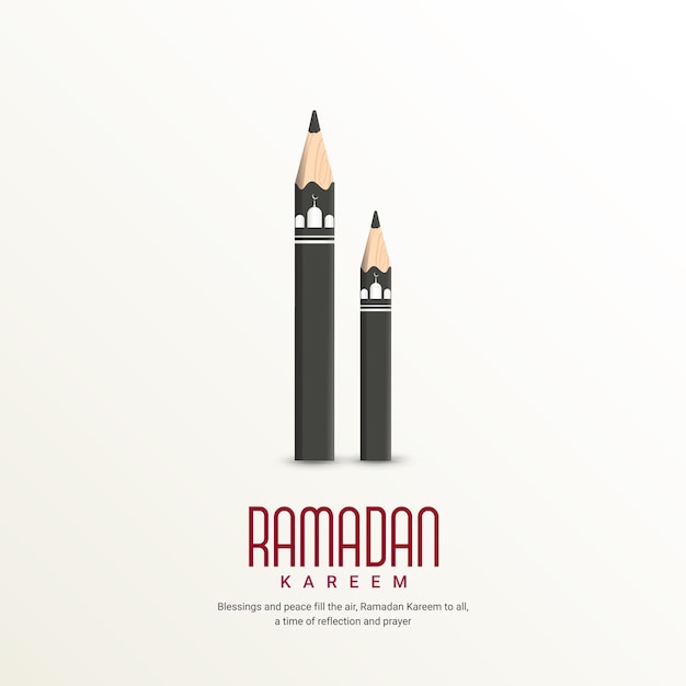 Vector diseño creativo de ramadan kareem para el vector de anuncios de redes sociales