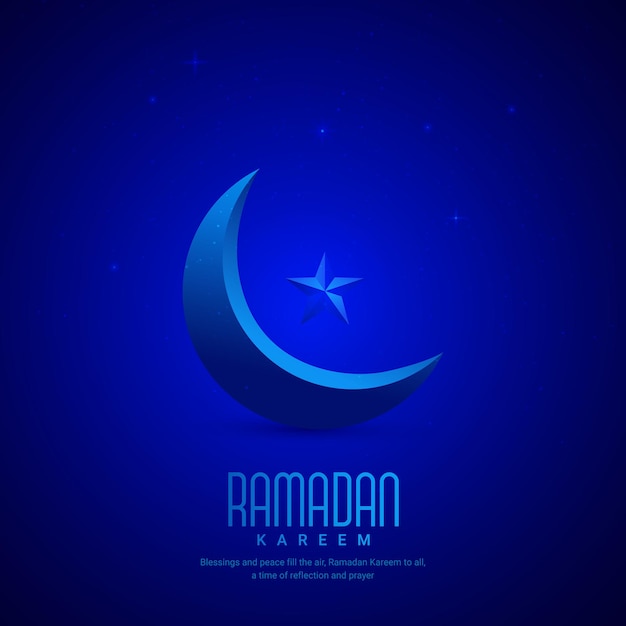 Vector diseño creativo de ramadan kareem para el vector de anuncios de redes sociales