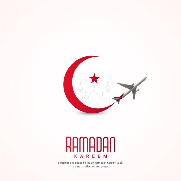 Diseño creativo de Ramadan Kareem para el vector de anuncios de redes sociales